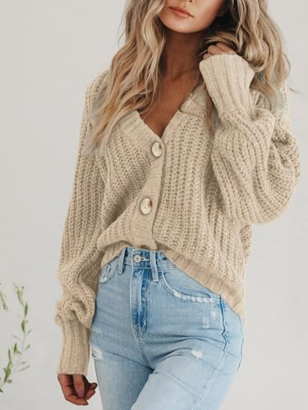 Womenβs Chunky Knit Open Front Cardigan Sweater | Cozy Fall Outfit
